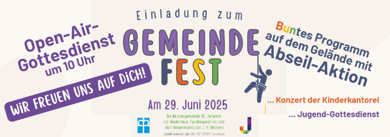 Sommerfest von Kirchengemeinde St. Johannis, Kinderhaus, Familienzentrum und Seniorenzentrum J. H. Wichern